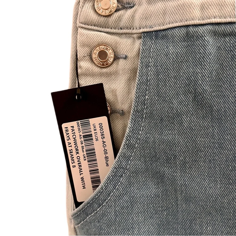 Momokrom Distressed Patchwork Denim Overalls Dolls Kill - Picture 5 of 12